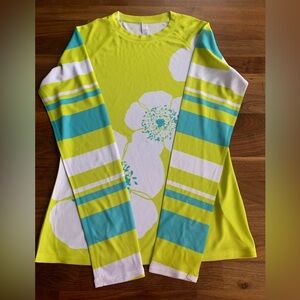NWOT Sundance Vibrant Striped Floral Rash Guard Women's Top